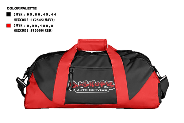 Duffle Bag, Bishops Auto Repair, , Teamtime, Team time, sublimation, custom sports apparel, team uniforms, spirit wear, spiritwear, sports uniforms, custom shirts, team store, custom team store, fundraiser sports, apparel fundraiser
