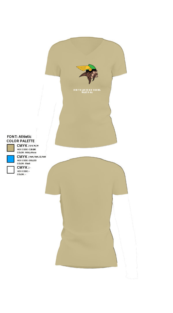 Women's Short Sleeve Vneck Shirt, Northland High School Volleyball, Women's Volleyball, Teamtime, Team time, sublimation, custom sports apparel, team uniforms, spirit wear, spiritwear, sports uniforms, custom shirts, team store, custom team store, fundraiser sports, apparel fundraiser