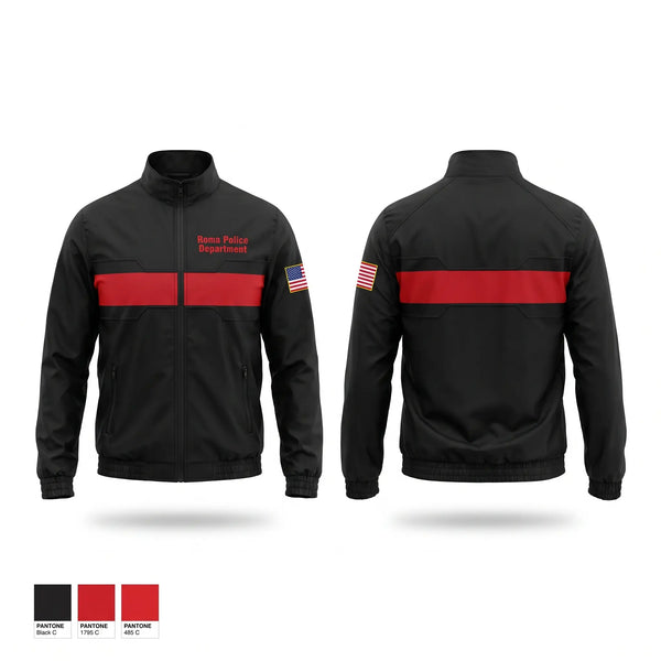 Windbreaker, Roma Police Department, Police, Teamtime, Team time, sublimation, custom sports apparel, team uniforms, spirit wear, spiritwear, sports uniforms, custom shirts, team store, custom team store, fundraiser sports, apparel fundraiser