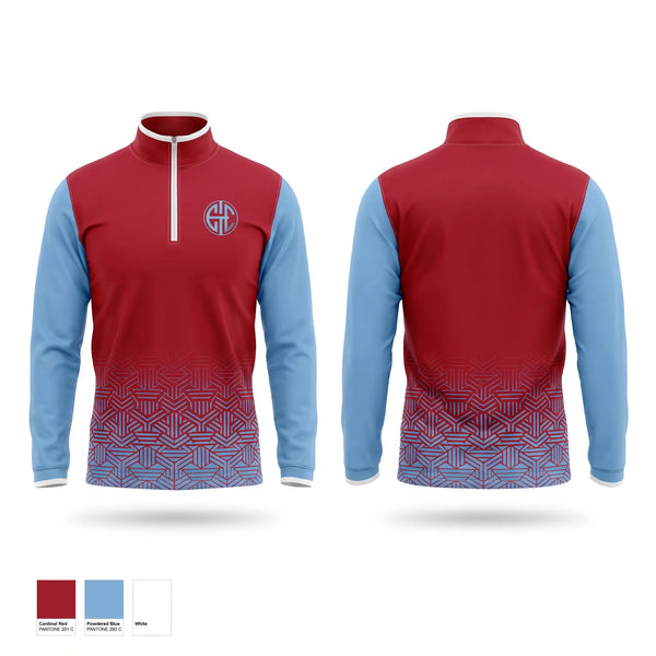 Quarter Zip Jacket, Collinsville Cardinals, Men's Basketball, Teamtime, Team time, sublimation, custom sports apparel, team uniforms, spirit wear, spiritwear, sports uniforms, custom shirts, team store, custom team store, fundraiser sports, apparel fundraiser