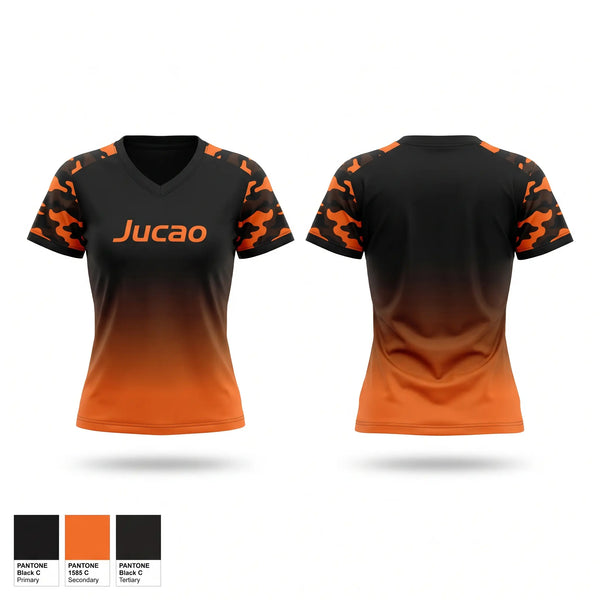 Womens Short Sleeve Vneck Shirt, Jucao, , Teamtime, Team time, sublimation, custom sports apparel, team uniforms, spirit wear, spiritwear, sports uniforms, custom shirts, team store, custom team store, fundraiser sports, apparel fundraiser