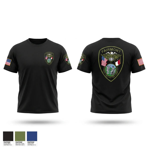 Old School Cotton Feel Shirt, Fairmont Police Department, Police, Teamtime, Team time, sublimation, custom sports apparel, team uniforms, spirit wear, spiritwear, sports uniforms, custom shirts, team store, custom team store, fundraiser sports, apparel fundraiser