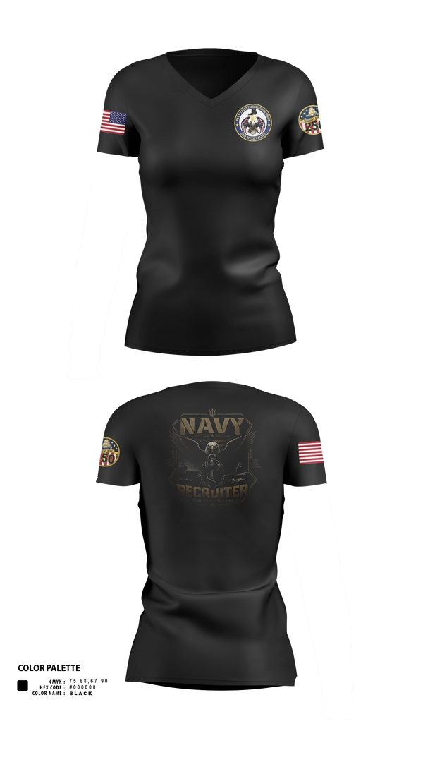 Womens Short Sleeve Vneck Shirt, NRS CLARKSVILLE, Navy, Teamtime, Team time, sublimation, custom sports apparel, team uniforms, spirit wear, spiritwear, sports uniforms, custom shirts, team store, custom team store, fundraiser sports, apparel fundraiser