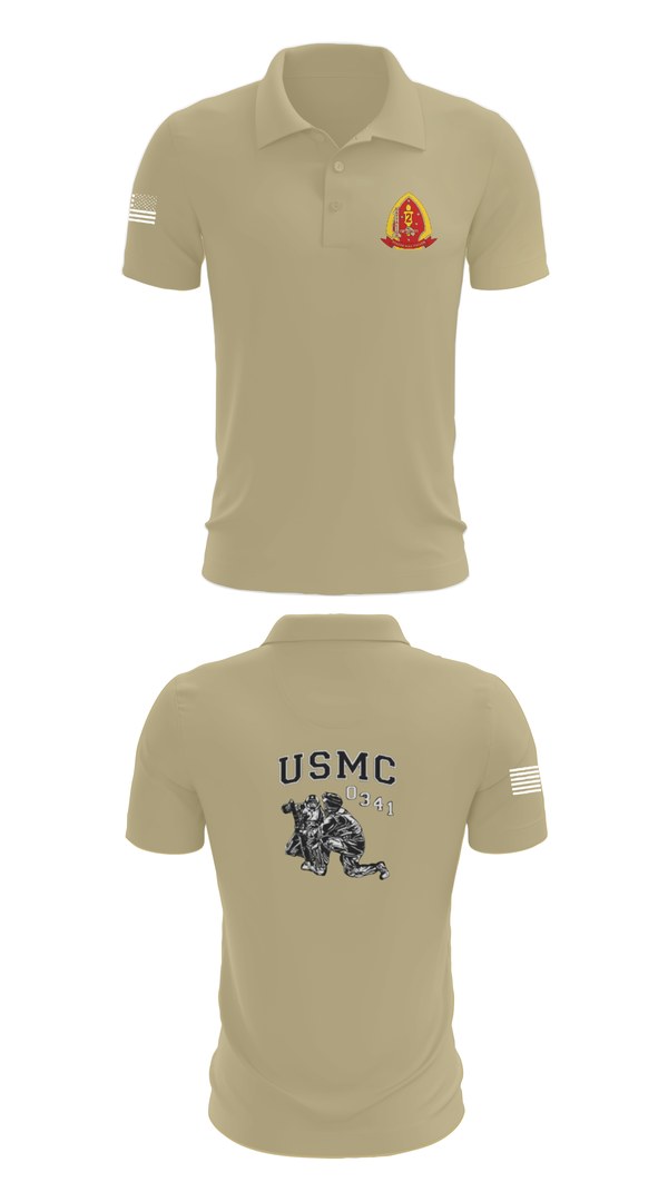 Short Sleeve Performance Polo, 1st Bn 2mar 2nd MarDiv, , Teamtime, Team time, sublimation, custom sports apparel, team uniforms, spirit wear, spiritwear, sports uniforms, custom shirts, team store, custom team store, fundraiser sports, apparel fundraiser