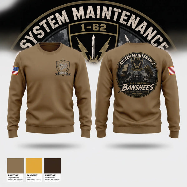 Crew Neck Sweatshirt, 1-62 bravo, Army, Teamtime, Team time, sublimation, custom sports apparel, team uniforms, spirit wear, spiritwear, sports uniforms, custom shirts, team store, custom team store, fundraiser sports, apparel fundraiser