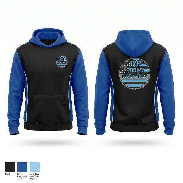 Hoodie, J&P Pools, , Teamtime, Team time, sublimation, custom sports apparel, team uniforms, spirit wear, spiritwear, sports uniforms, custom shirts, team store, custom team store, fundraiser sports, apparel fundraiser