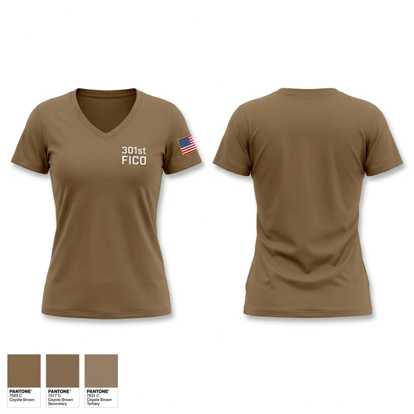 Womens Short Sleeve Vneck Shirt, 301st FICO, Army, Teamtime, Team time, sublimation, custom sports apparel, team uniforms, spirit wear, spiritwear, sports uniforms, custom shirts, team store, custom team store, fundraiser sports, apparel fundraiser