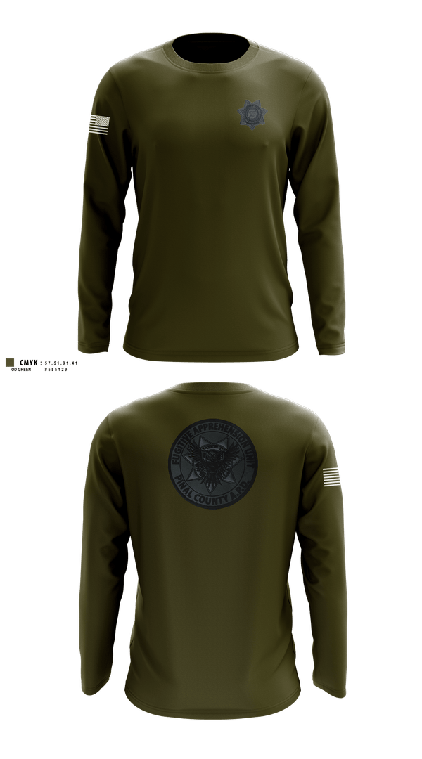 Long Sleeve Performance Shirt, Pinal County Adult Probation Fugitive Apprehension Unit, Police, Teamtime, Team time, sublimation, custom sports apparel, team uniforms, spirit wear, spiritwear, sports uniforms, custom shirts, team store, custom team store, fundraiser sports, apparel fundraiser