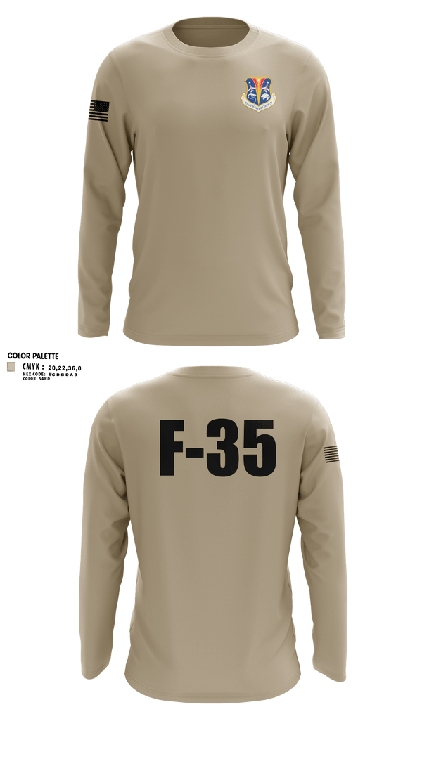Long Sleeve Performance Shirt, 85FG, Air Force, Teamtime, Team time, sublimation, custom sports apparel, team uniforms, spirit wear, spiritwear, sports uniforms, custom shirts, team store, custom team store, fundraiser sports, apparel fundraiser