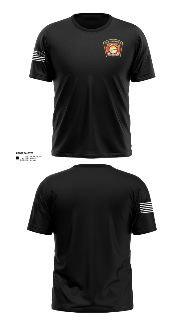 Short Sleeve Performance Shirt, New Underwood VFD, Fire Department, Teamtime, Team time, sublimation, custom sports apparel, team uniforms, spirit wear, spiritwear, sports uniforms, custom shirts, team store, custom team store, fundraiser sports, apparel fundraiser
