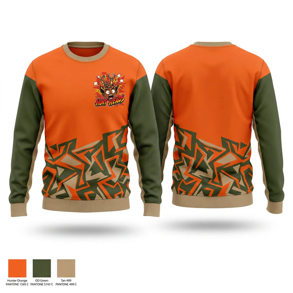 Crew Neck Sweatshirt, Hunt Heads Social Club, , Teamtime, Team time, sublimation, custom sports apparel, team uniforms, spirit wear, spiritwear, sports uniforms, custom shirts, team store, custom team store, fundraiser sports, apparel fundraiser