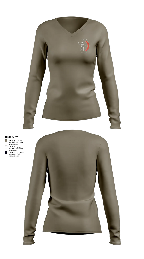 Womens Long Sleeve Vneck Shirt, SOTU004, Air Force, Teamtime, Team time, sublimation, custom sports apparel, team uniforms, spirit wear, spiritwear, sports uniforms, custom shirts, team store, custom team store, fundraiser sports, apparel fundraiser