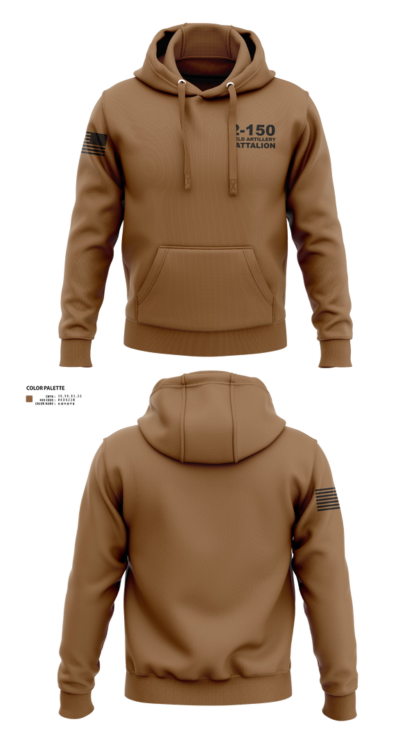 Hoodie, 2-150 Field Artillery Battalion, National Guard, Teamtime, Team time, sublimation, custom sports apparel, team uniforms, spirit wear, spiritwear, sports uniforms, custom shirts, team store, custom team store, fundraiser sports, apparel fundraiser
