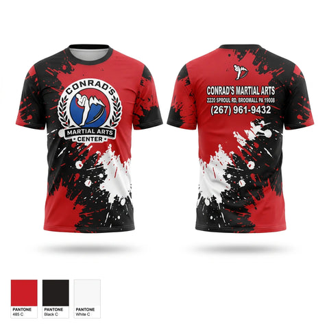 Short Sleeve Performance Shirt, Conrad’s Martial Arts Center, Spirit Store, Teamtime, Team time, sublimation, custom sports apparel, team uniforms, spirit wear, spiritwear, sports uniforms, custom shirts, team store, custom team store, fundraiser sports, apparel fundraiser