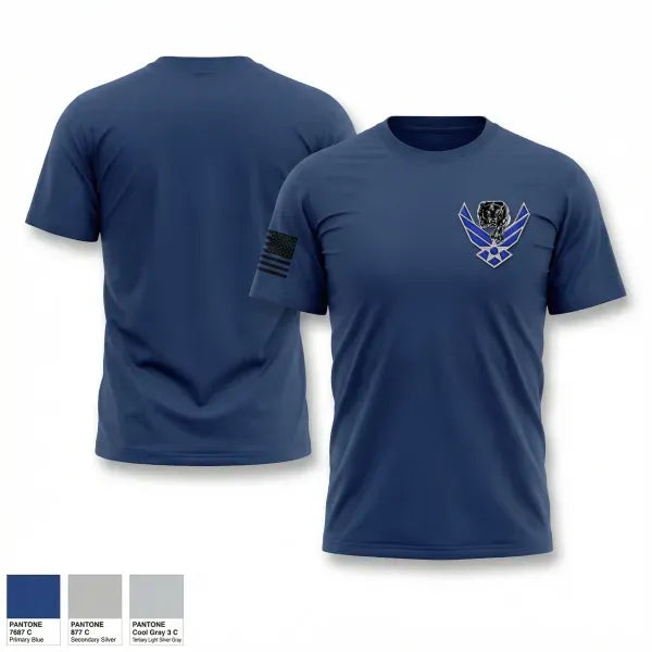 Old School Cotton Feel Shirt, Palo Verde AFJROTC, Air Force, Teamtime, Team time, sublimation, custom sports apparel, team uniforms, spirit wear, spiritwear, sports uniforms, custom shirts, team store, custom team store, fundraiser sports, apparel fundraiser