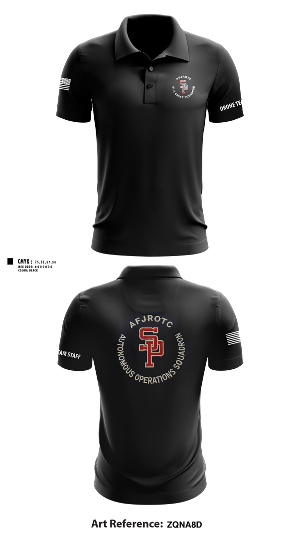 Short Sleeve Performance Polo, AFJROTC MS-081 DRONE TEAM, , Teamtime, Team time, sublimation, custom sports apparel, team uniforms, spirit wear, spiritwear, sports uniforms, custom shirts, team store, custom team store, fundraiser sports, apparel fundraiser