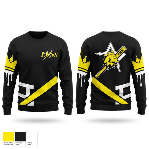 Crew Neck Sweatshirt, KBALIONS, Baseball, Teamtime, Team time, sublimation, custom sports apparel, team uniforms, spirit wear, spiritwear, sports uniforms, custom shirts, team store, custom team store, fundraiser sports, apparel fundraiser