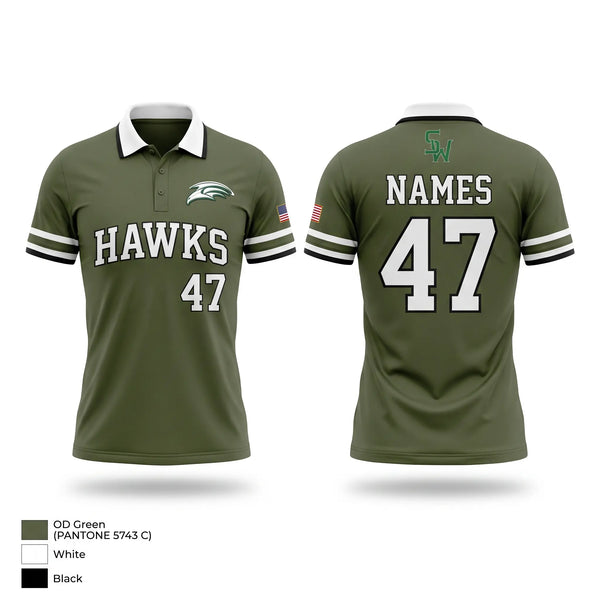Short Sleeve Performance Polo, SoWal Hawks, Baseball, Teamtime, Team time, sublimation, custom sports apparel, team uniforms, spirit wear, spiritwear, sports uniforms, custom shirts, team store, custom team store, fundraiser sports, apparel fundraiser