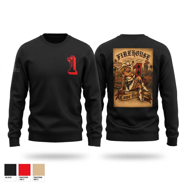 Crew Neck Sweatshirt, Station 1, Fire Department, Teamtime, Team time, sublimation, custom sports apparel, team uniforms, spirit wear, spiritwear, sports uniforms, custom shirts, team store, custom team store, fundraiser sports, apparel fundraiser