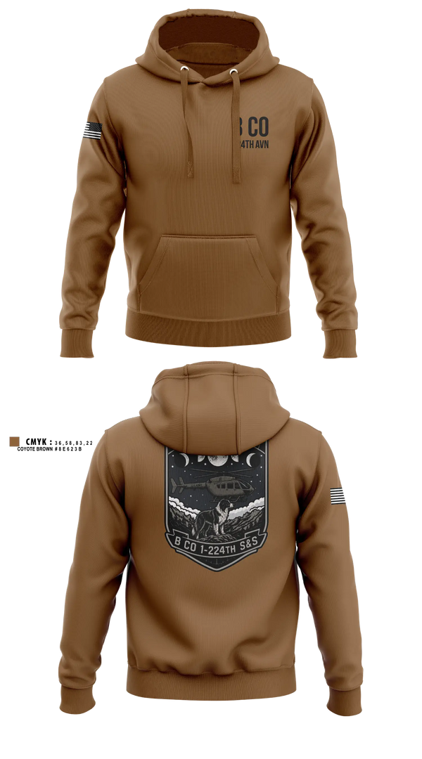 Hoodie, B Co 1-224th AVN, National Guard, Teamtime, Team time, sublimation, custom sports apparel, team uniforms, spirit wear, spiritwear, sports uniforms, custom shirts, team store, custom team store, fundraiser sports, apparel fundraiser