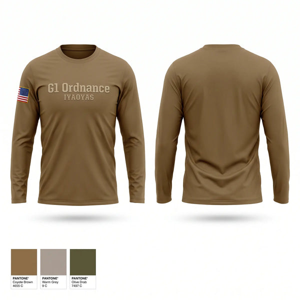 Long Sleeve Performance Shirt, G1 Ordnance, Navy, Teamtime, Team time, sublimation, custom sports apparel, team uniforms, spirit wear, spiritwear, sports uniforms, custom shirts, team store, custom team store, fundraiser sports, apparel fundraiser