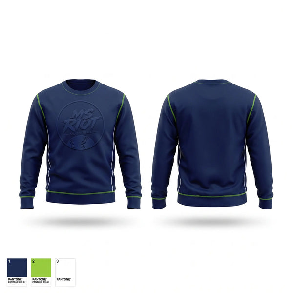 Crew Neck Sweatshirt, MS Roit, Softball, Teamtime, Team time, sublimation, custom sports apparel, team uniforms, spirit wear, spiritwear, sports uniforms, custom shirts, team store, custom team store, fundraiser sports, apparel fundraiser