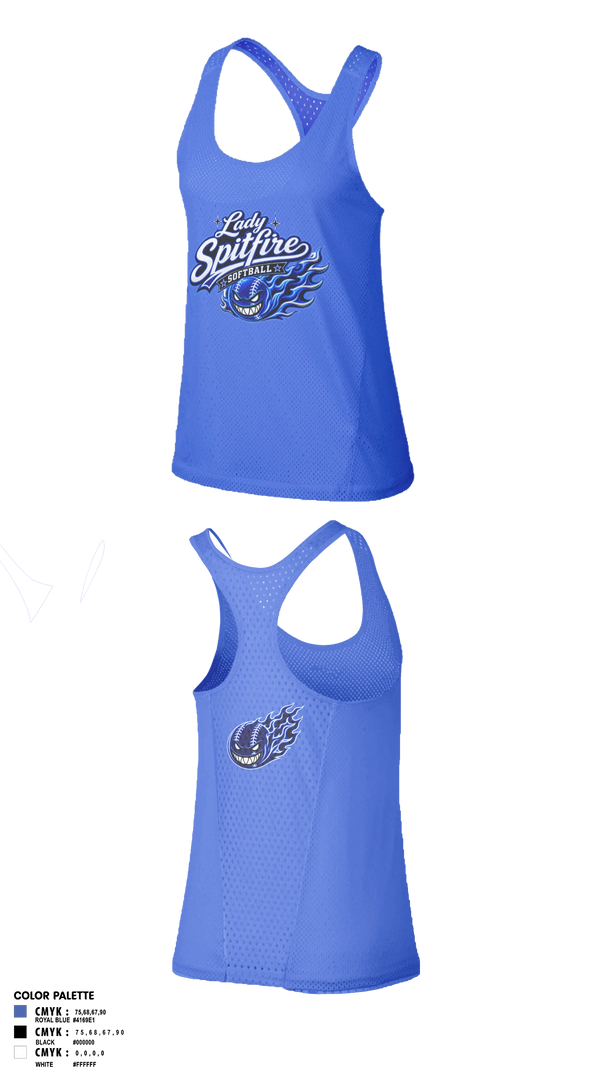 Womens Track Singlet, Lady Spitfire, Softball, Teamtime, Team time, sublimation, custom sports apparel, team uniforms, spirit wear, spiritwear, sports uniforms, custom shirts, team store, custom team store, fundraiser sports, apparel fundraiser
