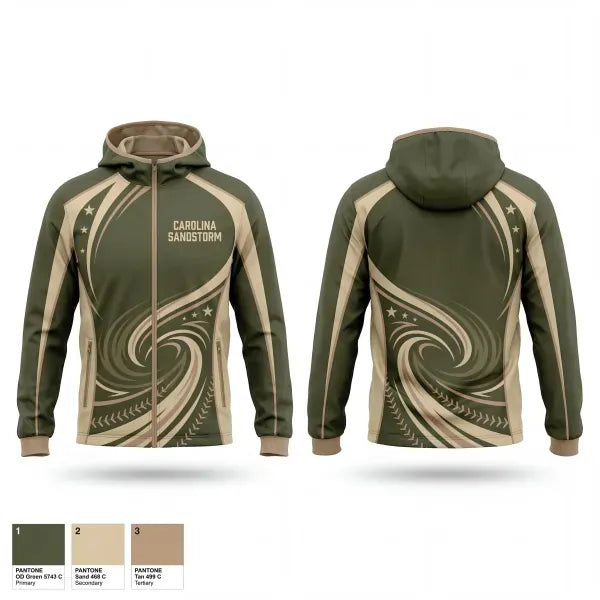 Windbreaker, Carolina Sandstorm, Baseball, Teamtime, Team time, sublimation, custom sports apparel, team uniforms, spirit wear, spiritwear, sports uniforms, custom shirts, team store, custom team store, fundraiser sports, apparel fundraiser