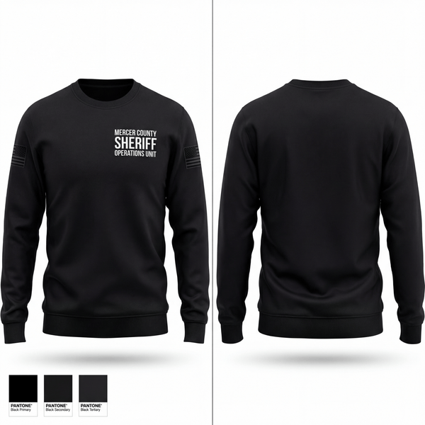 Crew Neck Sweatshirt, Mercer county sheriff operations unit, Police, Teamtime, Team time, sublimation, custom sports apparel, team uniforms, spirit wear, spiritwear, sports uniforms, custom shirts, team store, custom team store, fundraiser sports, apparel fundraiser