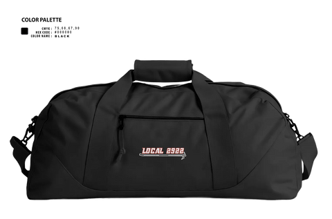 Duffle Bag, Local 2922, Fire Department, Teamtime, Team time, sublimation, custom sports apparel, team uniforms, spirit wear, spiritwear, sports uniforms, custom shirts, team store, custom team store, fundraiser sports, apparel fundraiser