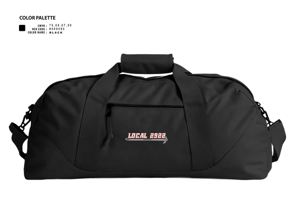 Duffle Bag, Local 2922, Fire Department, Teamtime, Team time, sublimation, custom sports apparel, team uniforms, spirit wear, spiritwear, sports uniforms, custom shirts, team store, custom team store, fundraiser sports, apparel fundraiser