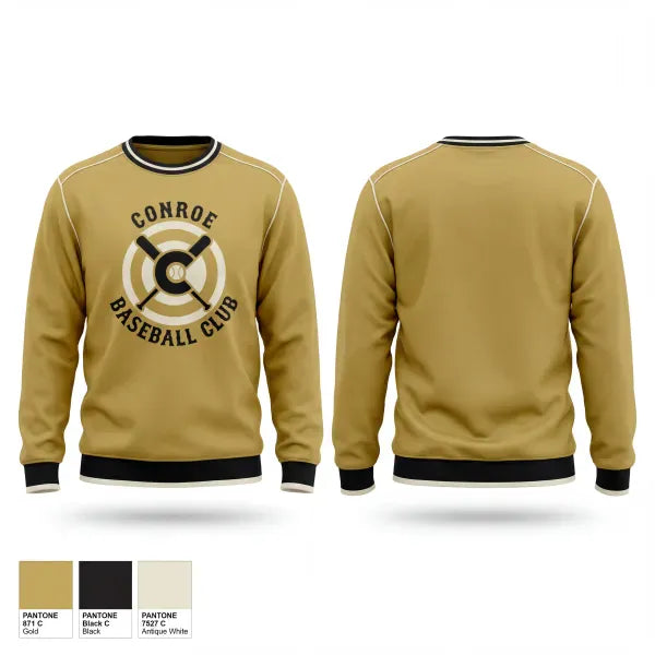 Crew Neck Sweatshirt, Conroe Baseball Club, Baseball, Teamtime, Team time, sublimation, custom sports apparel, team uniforms, spirit wear, spiritwear, sports uniforms, custom shirts, team store, custom team store, fundraiser sports, apparel fundraiser