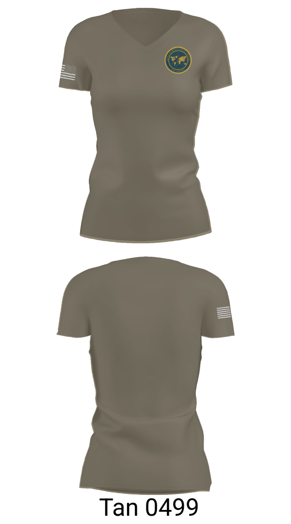 Womens Short Sleeve Vneck Shirt, OSTC Det. Norfolk, Navy, Teamtime, Team time, sublimation, custom sports apparel, team uniforms, spirit wear, spiritwear, sports uniforms, custom shirts, team store, custom team store, fundraiser sports, apparel fundraiser