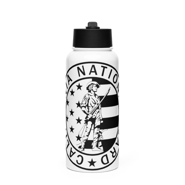 132d MRBC, 579th EN BN, 49th MP DIV 50518216 Stainless Steel Water Bottle with a Straw Lid