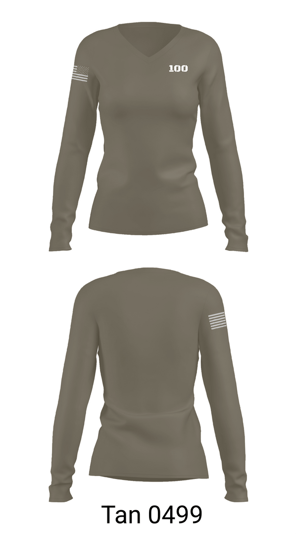 Womens Long Sleeve Vneck Shirt, 100, National Guard, Teamtime, Team time, sublimation, custom sports apparel, team uniforms, spirit wear, spiritwear, sports uniforms, custom shirts, team store, custom team store, fundraiser sports, apparel fundraiser