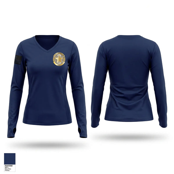 Womens Long Sleeve Vneck Shirt, Texas alcoholic beverage commission, Police, Teamtime, Team time, sublimation, custom sports apparel, team uniforms, spirit wear, spiritwear, sports uniforms, custom shirts, team store, custom team store, fundraiser sports, apparel fundraiser