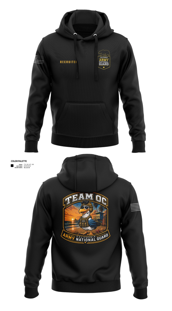 Hoodie, TEAM OC, National Guard, Teamtime, Team time, sublimation, custom sports apparel, team uniforms, spirit wear, spiritwear, sports uniforms, custom shirts, team store, custom team store, fundraiser sports, apparel fundraiser
