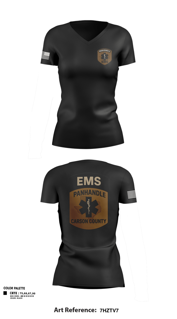 Womens Short Sleeve Vneck Shirt, Panhandle EMSPanhandle EMS, Fire Department, Teamtime, Team time, sublimation, custom sports apparel, team uniforms, spirit wear, spiritwear, sports uniforms, custom shirts, team store, custom team store, fundraiser sports, apparel fundraiser