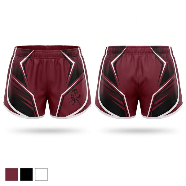 Womens Shorts, Mustangs, Women's Basketball, Teamtime, Team time, sublimation, custom sports apparel, team uniforms, spirit wear, spiritwear, sports uniforms, custom shirts, team store, custom team store, fundraiser sports, apparel fundraiser