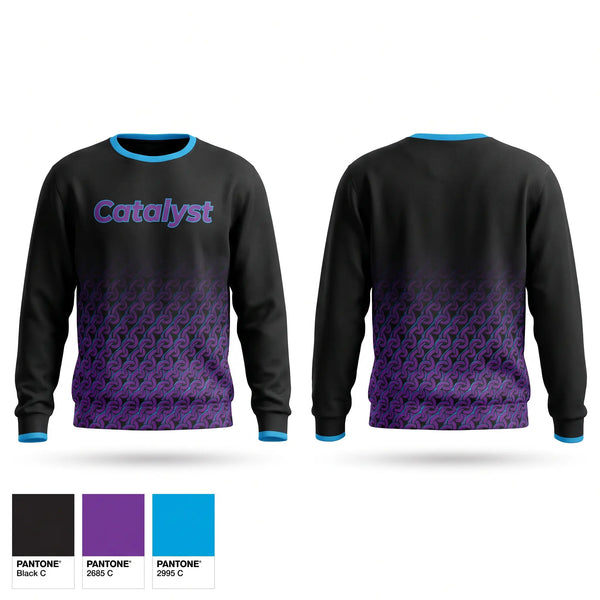Crew Neck Sweatshirt, Catalyst, Baseball, Teamtime, Team time, sublimation, custom sports apparel, team uniforms, spirit wear, spiritwear, sports uniforms, custom shirts, team store, custom team store, fundraiser sports, apparel fundraiser