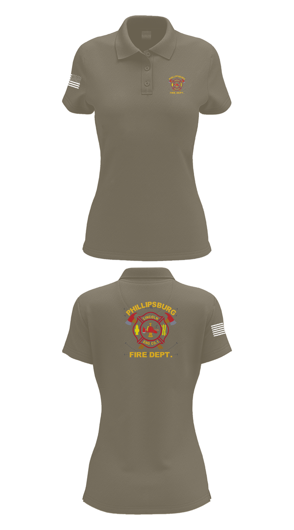 Womens Short Sleeve Performance Polo, PHILLIPSBURG FIRE DEPARTMENT, , Teamtime, Team time, sublimation, custom sports apparel, team uniforms, spirit wear, spiritwear, sports uniforms, custom shirts, team store, custom team store, fundraiser sports, apparel fundraiser