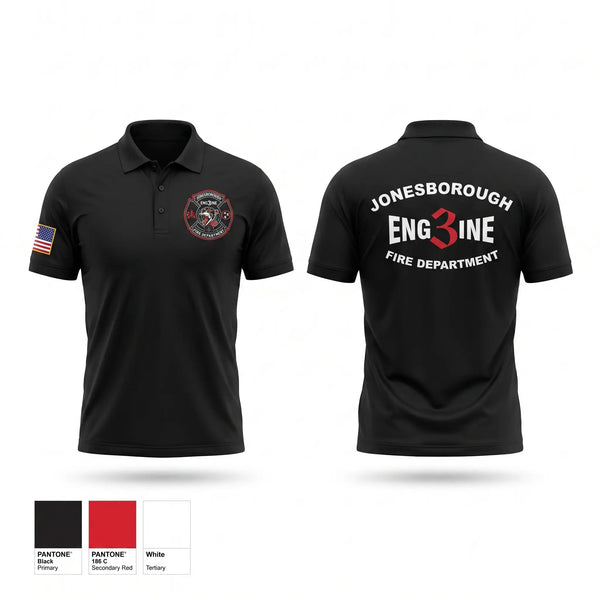 Short Sleeve Performance Polo, Jonesborough Fire Department, Fire Department, Teamtime, Team time, sublimation, custom sports apparel, team uniforms, spirit wear, spiritwear, sports uniforms, custom shirts, team store, custom team store, fundraiser sports, apparel fundraiser