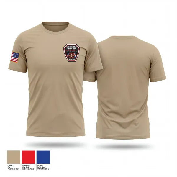 Short Sleeve Performance Shirt, Springfield Volunteer Fire Dept., Fire Department, Teamtime, Team time, sublimation, custom sports apparel, team uniforms, spirit wear, spiritwear, sports uniforms, custom shirts, team store, custom team store, fundraiser sports, apparel fundraiser