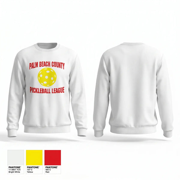 Crew Neck Sweatshirt, Palm Beach County Pickleball League, , Teamtime, Team time, sublimation, custom sports apparel, team uniforms, spirit wear, spiritwear, sports uniforms, custom shirts, team store, custom team store, fundraiser sports, apparel fundraiser
