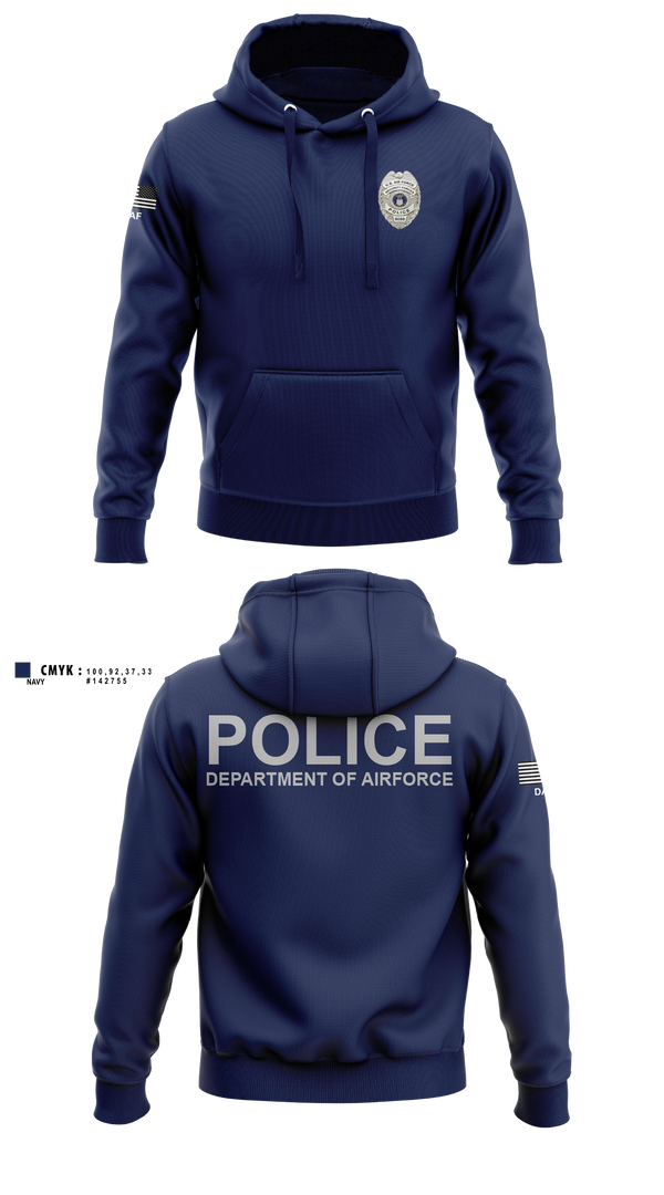 Hoodie, DEPARTMENT OF AIRFORCE, Police, Teamtime, Team time, sublimation, custom sports apparel, team uniforms, spirit wear, spiritwear, sports uniforms, custom shirts, team store, custom team store, fundraiser sports, apparel fundraiser