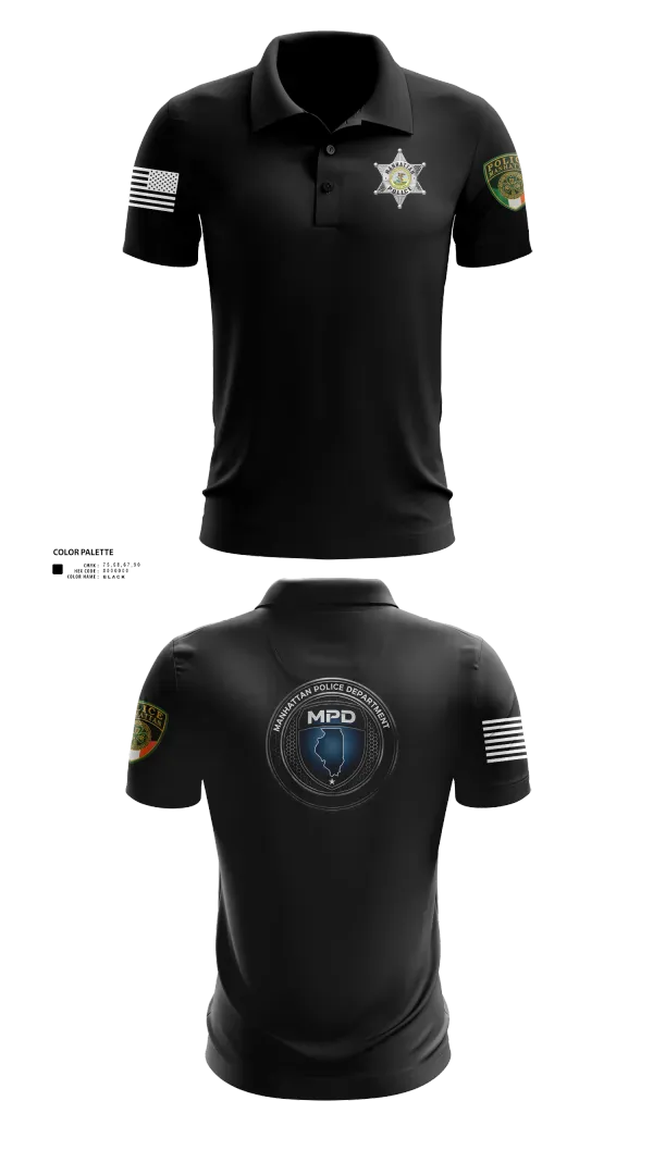 Short Sleeve Performance Polo, Manhattan Police Department, Police, Teamtime, Team time, sublimation, custom sports apparel, team uniforms, spirit wear, spiritwear, sports uniforms, custom shirts, team store, custom team store, fundraiser sports, apparel fundraiser