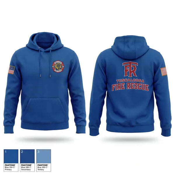 Hoodie, Tuscaloosa Fire Rescue, Fire Department, Teamtime, Team time, sublimation, custom sports apparel, team uniforms, spirit wear, spiritwear, sports uniforms, custom shirts, team store, custom team store, fundraiser sports, apparel fundraiser