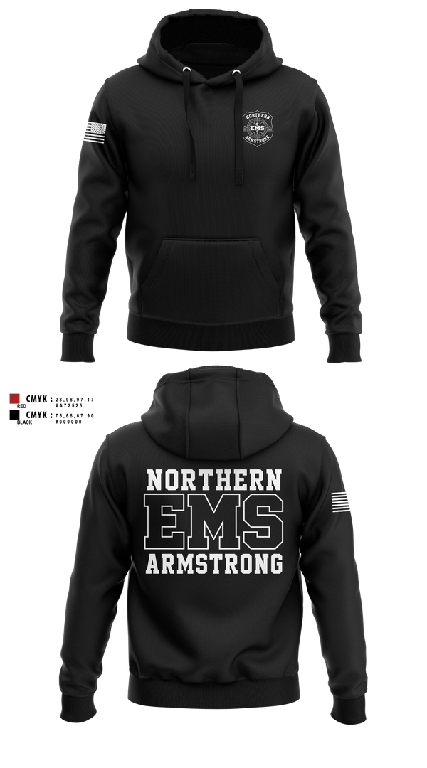 Hoodie, Northern Armstrong EMS, EMS/EMT, Teamtime, Team time, sublimation, custom sports apparel, team uniforms, spirit wear, spiritwear, sports uniforms, custom shirts, team store, custom team store, fundraiser sports, apparel fundraiser