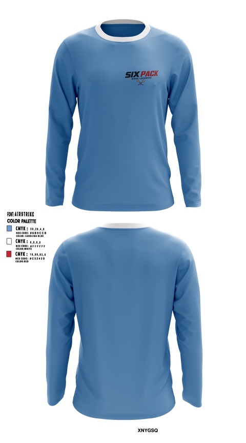 Long Sleeve Performance Shirt, Six Pack, Men's Lacrosse, Teamtime, Team time, sublimation, custom sports apparel, team uniforms, spirit wear, spiritwear, sports uniforms, custom shirts, team store, custom team store, fundraiser sports, apparel fundraiser