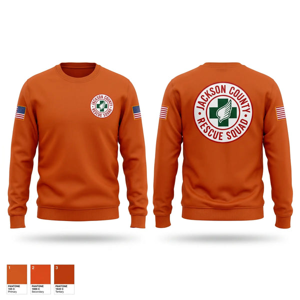 Crew Neck Sweatshirt, Jackson County Rescue Squad, EMS/EMT, Teamtime, Team time, sublimation, custom sports apparel, team uniforms, spirit wear, spiritwear, sports uniforms, custom shirts, team store, custom team store, fundraiser sports, apparel fundraiser